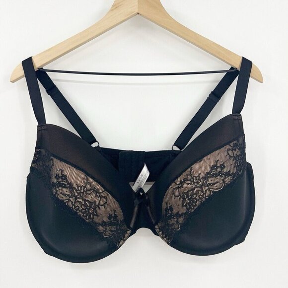 Adore Me Andrelisa Contour Balconette Women's Bra Black Lace 44G Plus Size - Picture 1 of 7